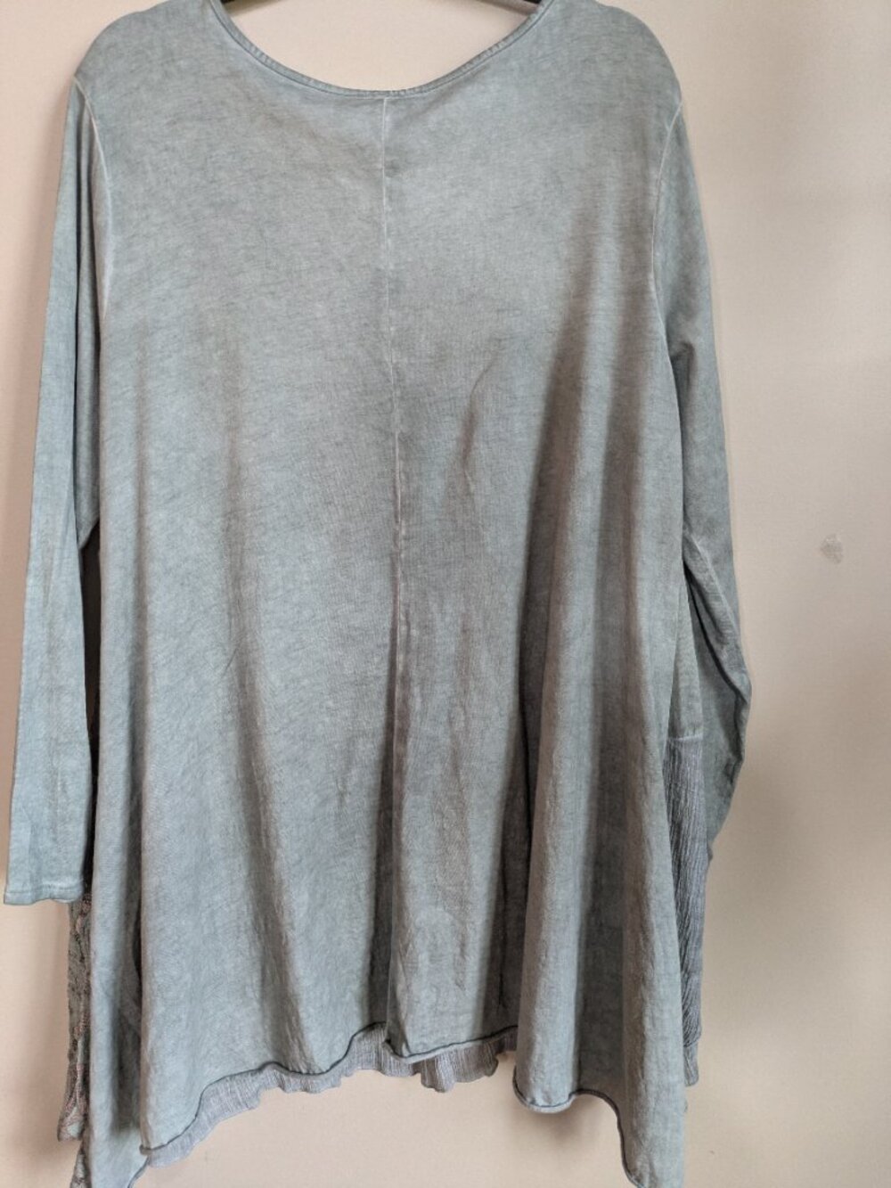 Forgotten Grace Blue Long Sleeve Top with Embroidered Lace Size XXL #254 - Picture 6 of 6